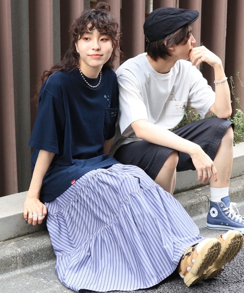 DOUBLE NAME（ダブルネーム）の「ストライプティアードスカート