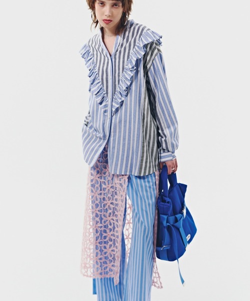 OUTDOOR PRODUCTS(アウトドアプロダクツ)の「(OUTDOOR PRODUCTS)ベルト2wayトートバッグ(ショルダーバッグ・レディース・ブルー/ブラック・FREE)」の3枚目の写真