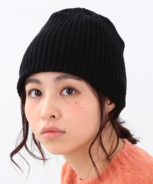 BEAMS BOY(ビームスボーイ)の「BEAMS BOY / リブ編み 折返ナシ ワッチキャップ(ニットキャップ/ビーニー・レディース・ナチュラル/グレー/ブラック・ONE SIZE)」の2枚目の写真