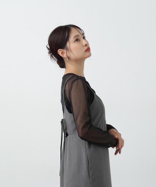 N.(N. Natural Beauty Basic)(エヌエヌナチュラルビューティーベーシック)の「◆シアープルオーバー(Tシャツ/カットソー・レディース・オフホワイト/ブラック/ライトグリーン・MEDIUM)」の8枚目の写真
