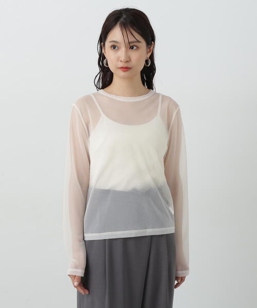 N.(N. Natural Beauty Basic)(エヌエヌナチュラルビューティーベーシック)の「◆シアープルオーバー(Tシャツ/カットソー・レディース・オフホワイト/ブラック/ライトグリーン・MEDIUM)」の21枚目の写真