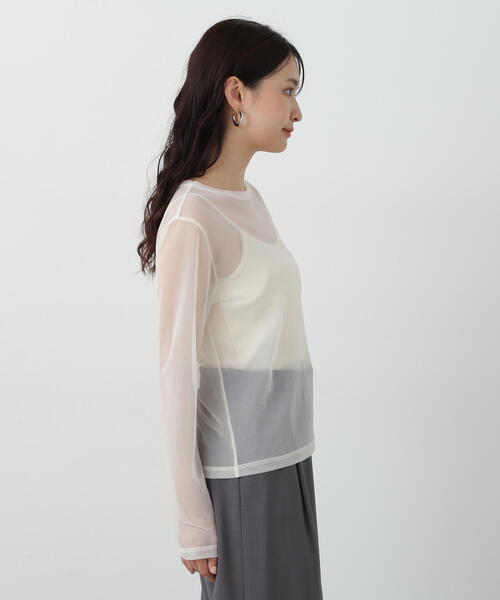 N.(N. Natural Beauty Basic)(エヌエヌナチュラルビューティーベーシック)の「◆シアープルオーバー(Tシャツ/カットソー・レディース・オフホワイト/ブラック/ライトグリーン・MEDIUM)」の22枚目の写真