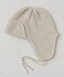 Basiquenti（ベーシックエンティ）の「リブニット フライトキャップ型 ニットキャップ（ニットキャップ/ビーニー）」