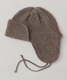 Basiquenti（ベーシックエンティ）の「リブニット フライトキャップ型 ニットキャップ（ニットキャップ/ビーニー）」