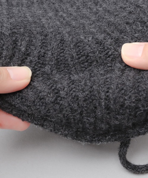 Basiquenti（ベーシックエンティ）の「リブニット フライトキャップ型 ニットキャップ（ニットキャップ/ビーニー・レディース・ブラック/ブラウン/アイボリー・FREE）」の17枚目の写真