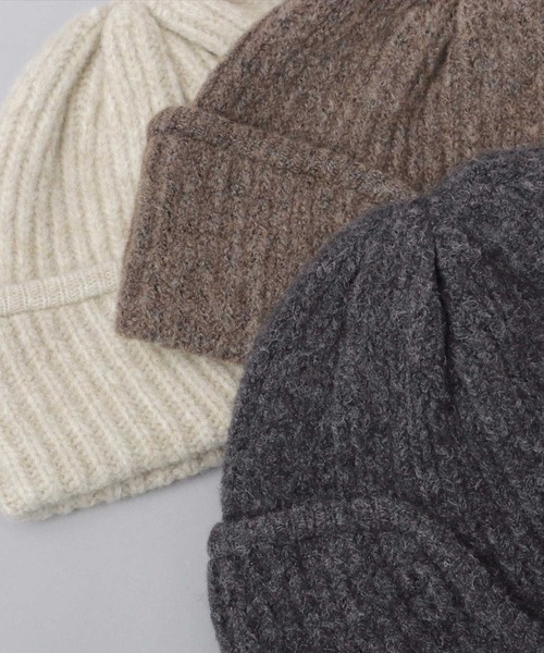 Basiquenti（ベーシックエンティ）の「リブニット フライトキャップ型 ニットキャップ（ニットキャップ/ビーニー・レディース・ブラック/ブラウン/アイボリー・FREE）」の18枚目の写真