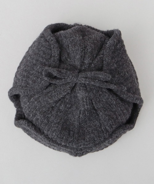 Basiquenti（ベーシックエンティ）の「リブニット フライトキャップ型 ニットキャップ（ニットキャップ/ビーニー・レディース・ブラック/ブラウン/アイボリー・FREE）」の7枚目の写真