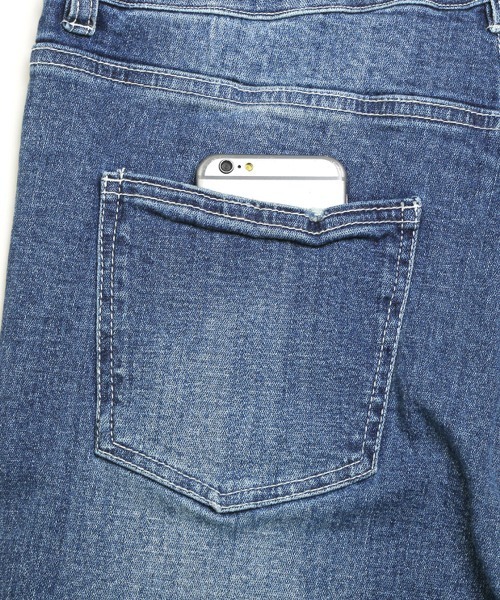 LUXSTYLE(ラグスタイル)の「ダメージ加工スキニーデニムパンツ(デニムパンツ・メンズ・ブルー系その他/インディゴブルー・M/XL/L)」の14枚目の写真