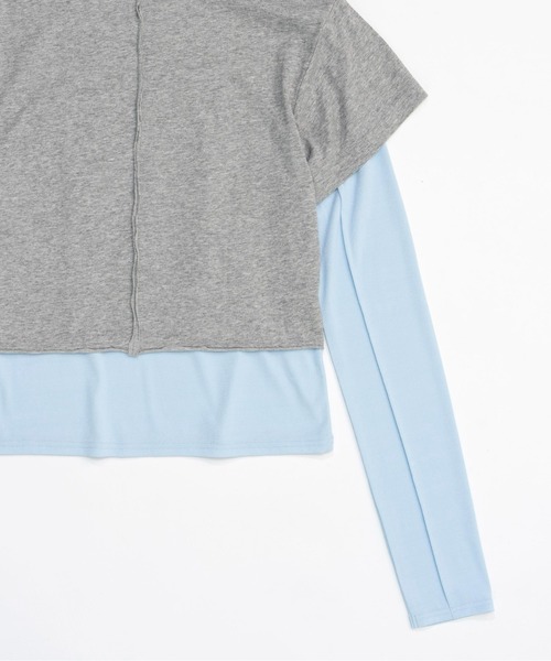 MAISON SPECIAL（メゾンスペシャル）の「Multiway Layered Tops/マルチウェイレイヤードトップス【MAISON SPECIAL/メゾンスペシャル】（Tシャツ/カットソー・レディース・グレー/チャコールグレー/グリーン/ホワイト・FREE）」の20枚目の写真