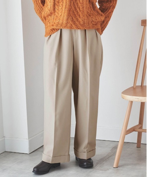 mil(ミル)の「【小柄さん向けサイズあり】ダブルタックパンツ【新色追加】(その他パンツ・レディース・ダークブラウン/チャコールグレー/ライトグリーン/イエロー/ダークブラウン系/ブラック/カーキ/グレイッシュベージュ・M-Short/M-Regular/S-Regular/S-Short/FREE)」の5枚目の写真