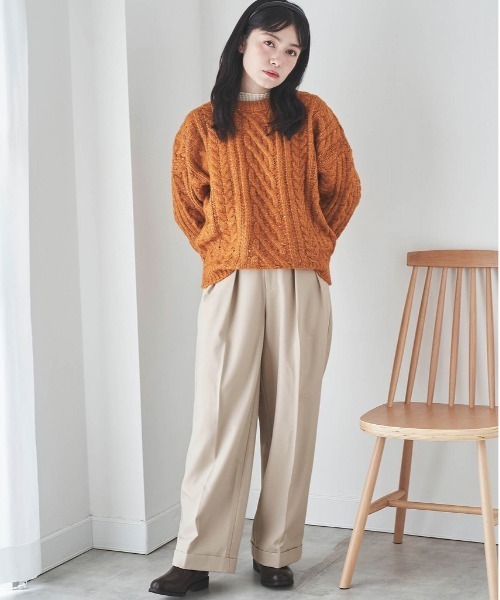 mil(ミル)の「【小柄さん向けサイズあり】ダブルタックパンツ【新色追加】(その他パンツ・レディース・ダークブラウン/チャコールグレー/ライトグリーン/イエロー/ダークブラウン系/ブラック/カーキ/グレイッシュベージュ・M-Short/M-Regular/S-Regular/S-Short/FREE)」の21枚目の写真