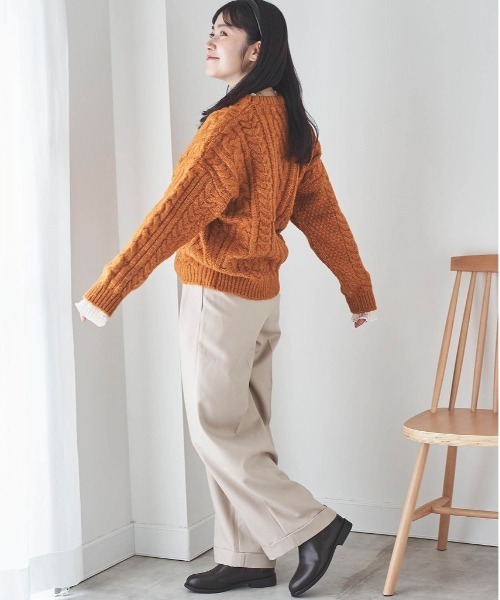 mil(ミル)の「【小柄さん向けサイズあり】ダブルタックパンツ【新色追加】(その他パンツ・レディース・ダークブラウン/チャコールグレー/ライトグリーン/イエロー/ダークブラウン系/ブラック/カーキ/グレイッシュベージュ・M-Short/M-Regular/S-Regular/S-Short/FREE)」の22枚目の写真