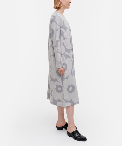 marimekko（マリメッコ）の「Unikko  / cv jersey ii dress（ワンピース・レディース・ライトグレー・X-SMALL/SMALL/MEDIUM/LARGE）」の2枚目の写真