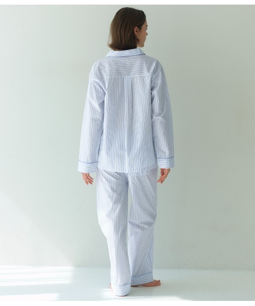 PEACH JOHN（ピーチジョン）の「【ホテルライクなスタンダードパジャマ♪程よいハリ感できれいなシルエット】コットン混シャツパジャマ（ルームウェア/パジャマ・レディース・グレイッシュブルー/ダークラベンダー/ライトブルー・S/M/M/L）」の14枚目の写真