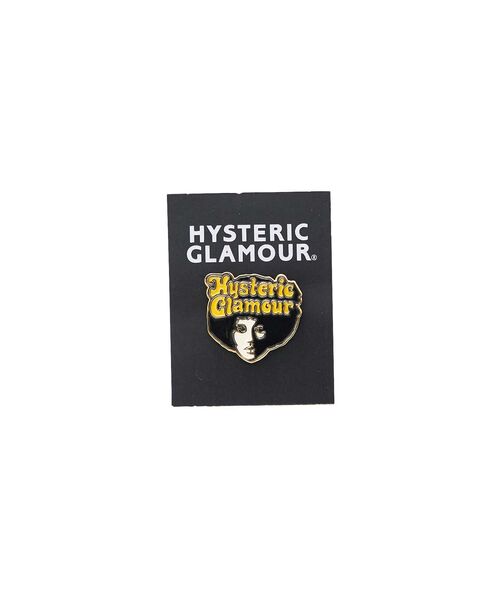 HYSTERIC GLAMOUR☆フリンジ黒ネット編みポンチョ　缶バッジ付き AFRO GIRL ピンバッジ（バッジ）｜HYSTERIC GLAMOUR