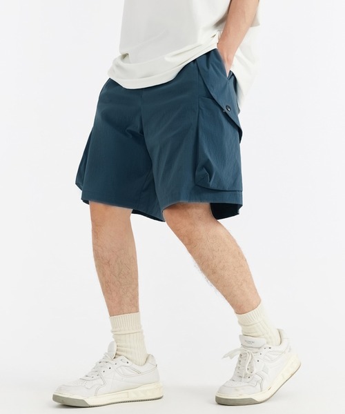 aimoha(アイモハ)の「aimoha outdoor ユニセックス ウエストゴム付き ショートパンツ ハーフパンツ (SS)(その他パンツ・レディース・グリーン/ネイビー/グレー/ブラック・SMALL/MEDIUM/LARGE)」の4枚目の写真