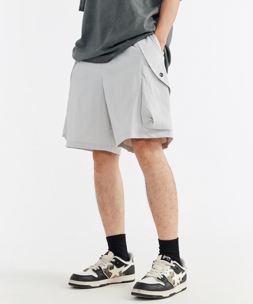 aimoha(アイモハ)の「aimoha outdoor ユニセックス ウエストゴム付き ショートパンツ ハーフパンツ (SS)(その他パンツ・レディース・グリーン/ネイビー/グレー/ブラック・SMALL/MEDIUM/LARGE)」の7枚目の写真
