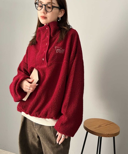 Java(ジャバ)の「《Javaジャバコラボ》もこもこボリューム袖がこなれカジュアル。パイピングスタンドボアブルゾン(ブルゾン・レディース・イエロー/ブラック/レッド/オフホワイト/ブルー/マスタード・X-LARGE/SMALL/MEDIUM/LARGE)」の22枚目の写真