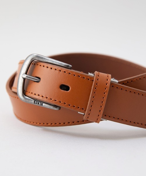 EDWIN(エドウィン)の「【EDWIN/エドウィン】30MM Wステッチベルト 牛革(ベルト・メンズ・ブラウン/ダークブラウン/ブラック・FREE)」の3枚目の写真