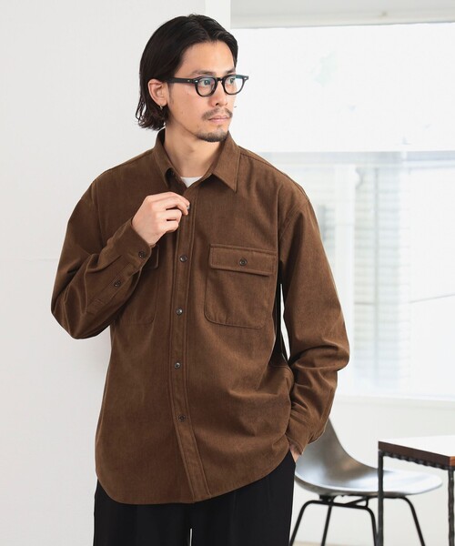 B:MING by BEAMS（ビーミングバイビームス）の「コーデュロイ ワークシャツ(セットアップ対応)（シャツ/ブラウス・メンズ・ブラック/ブラウン・SMALL/MEDIUM/LARGE/X-LARGE）」の11枚目の写真