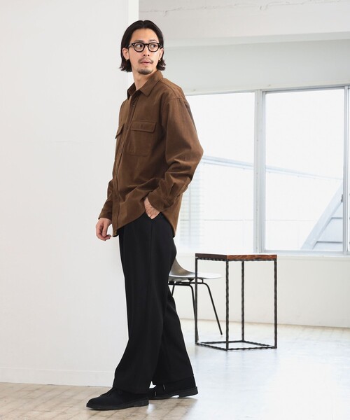 B:MING by BEAMS（ビーミングバイビームス）の「コーデュロイ ワークシャツ(セットアップ対応)（シャツ/ブラウス・メンズ・ブラック/ブラウン・SMALL/MEDIUM/LARGE/X-LARGE）」の9枚目の写真