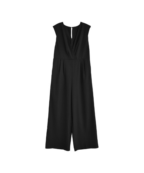 新品✨D.V.F　オールインワン　カシュクール　一体型ベルト付き　グレー　0 カシュクール肩パットVネックオールインワン - オールインワン