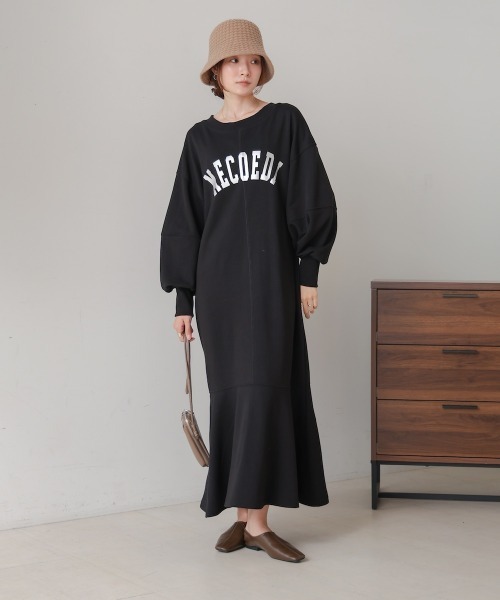 Bab(バブ)の「【再販/S・Mサイズ展開】袖ボリューム前後2WAYマーメイドスウェットワンピース(ワンピース・レディース・ブラック/グリーン/グレー系その他2/チャコールグレー・M/S)」の15枚目の写真