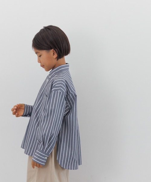 LOWRYS FARM（ローリーズファーム）の「ストライプシャツＬＳ　 137075（シャツ/ブラウス・キッズ・ブルー/イエロー/ブラック・110cm/120cm/130cm/140cm/150cm）」の2枚目の写真