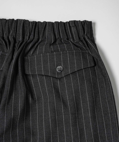 INTER FACTORY（インターファクトリー）の「CEZNA - ロールアップストライプスラックス - made in INTER FACTORY（スラックス・メンズ・ブラック/グレー・MEDIUM/LARGE）」の5枚目の写真