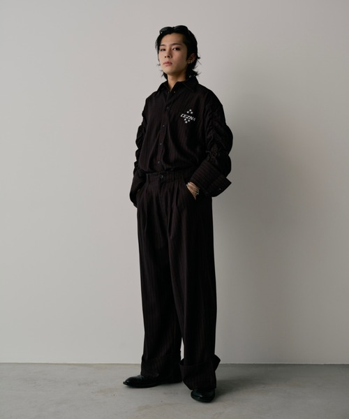 INTER FACTORY（インターファクトリー）の「CEZNA - ロールアップストライプスラックス - made in INTER FACTORY（スラックス・メンズ・ブラック/グレー・MEDIUM/LARGE）」の18枚目の写真