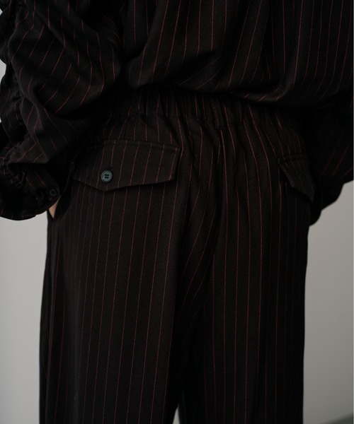 INTER FACTORY（インターファクトリー）の「CEZNA - ロールアップストライプスラックス - made in INTER FACTORY（スラックス・メンズ・ブラック/グレー・MEDIUM/LARGE）」の10枚目の写真
