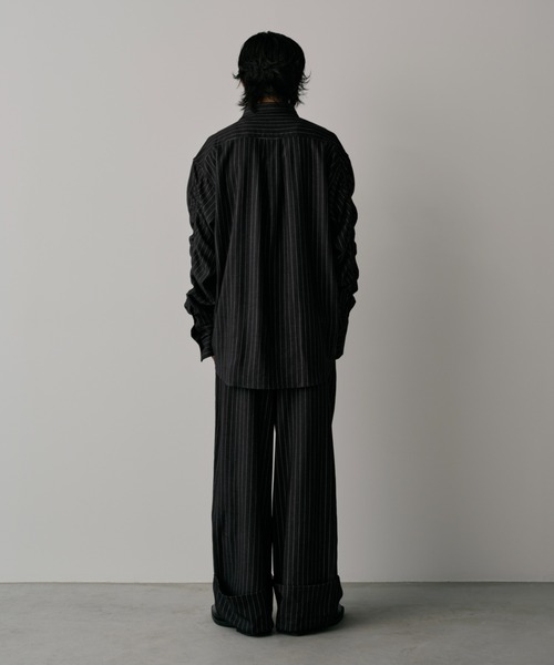 セール】CEZNA - ロールアップストライプスラックス - made in INTER