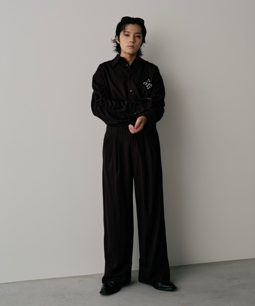 INTER FACTORY（インターファクトリー）の「CEZNA - ロールアップストライプスラックス - made in INTER FACTORY（スラックス・メンズ・ブラック/グレー・MEDIUM/LARGE）」の14枚目の写真