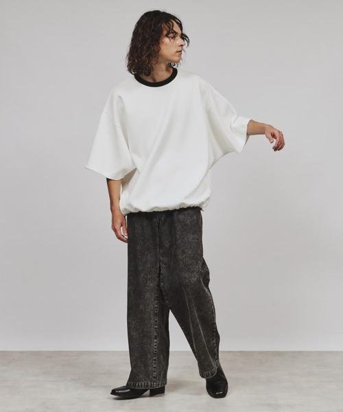 tk.TAKEO KIKUCHI（ティーケータケオキクチ）の「【WEB限定】ヴィンテージライクワイドデニムパンツ（デニムパンツ・メンズ・ブラック/ブルー系その他/ブラック系/ブルー系/ホワイト・01/02/03）」の13枚目の写真