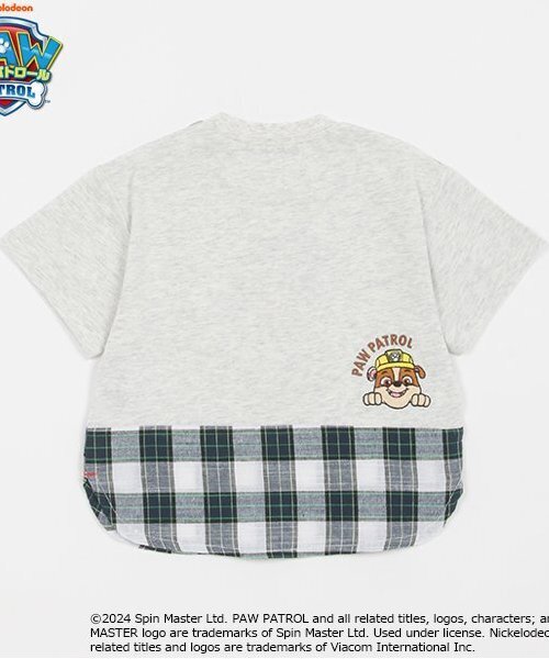 kladskap（クレードスコープ）の「【パウ・パトロール】裾チェック半袖Tシャツ（Tシャツ/カットソー・キッズ・ホワイト系その他/ライトブルー・120cm/100cm/110cm/90cm）」の3枚目の写真