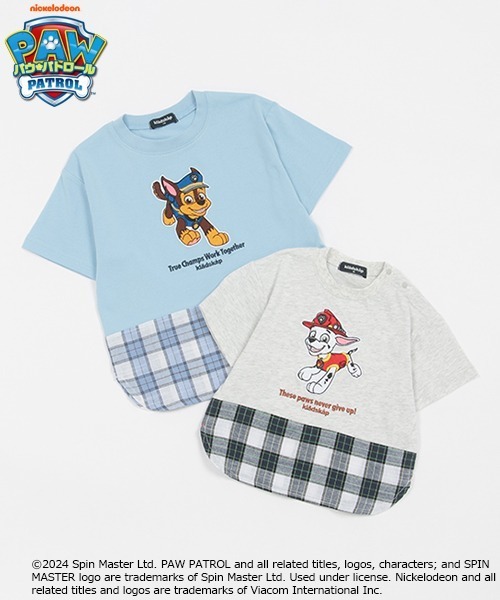 kladskap（クレードスコープ）の「【パウ・パトロール】裾チェック半袖Tシャツ（Tシャツ/カットソー・キッズ・ホワイト系その他/ライトブルー・120cm/100cm/110cm/90cm）」の5枚目の写真