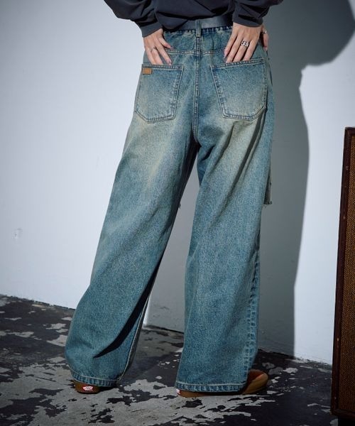 PBLIM（ページボーイリム）の「PBLIM/ダメージデニム（デニムパンツ・レディース・ブラック/ブルー・MEDIUM/LARGE）」の16枚目の写真