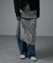 SALON adam et rope' | 【WEB限定】ベロアスパンコールスカート(スカート)