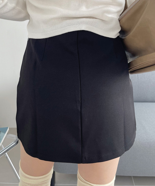 セール】ウエストちびフリル 台形 ミニスカート（スカート