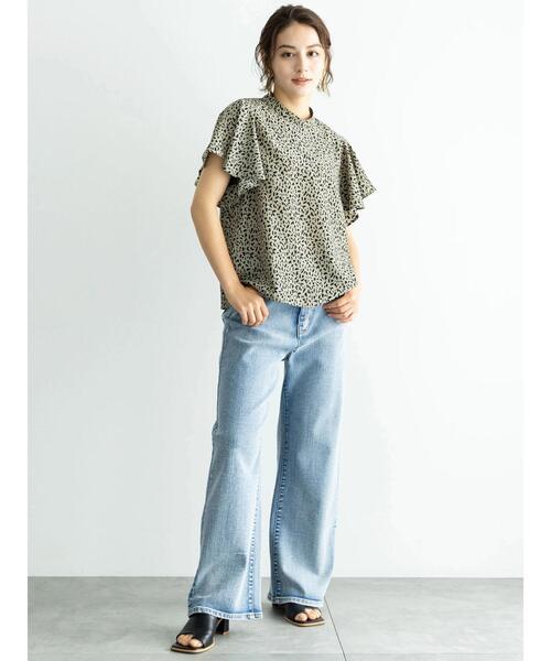 Te chichi（テチチ）の「ワイドデニムパンツ（その他パンツ・レディース・ネイビー/サックスブルー・S/M）」の4枚目の写真