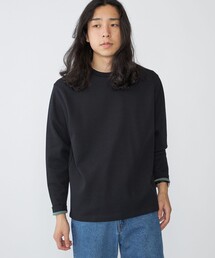 SHIPS: 鹿の子 ダブルフェイス クルーネック ロングスリーブ Tシャツ (ロンT)