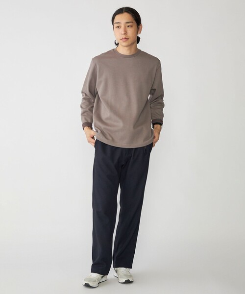 SHIPS(シップス)の「SHIPS: 鹿の子 ダブルフェイス クルーネック ロングスリーブ Tシャツ (ロンT)(Tシャツ/カットソー・メンズ・ベージュ/ネイビー/ブラック・SMALL/MEDIUM/LARGE/X-LARGE)」の6枚目の写真