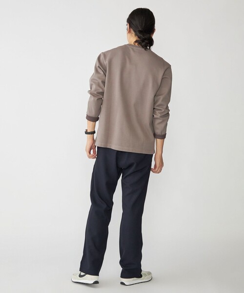SHIPS(シップス)の「SHIPS: 鹿の子 ダブルフェイス クルーネック ロングスリーブ Tシャツ (ロンT)(Tシャツ/カットソー・メンズ・ベージュ/ネイビー/ブラック・SMALL/MEDIUM/LARGE/X-LARGE)」の8枚目の写真