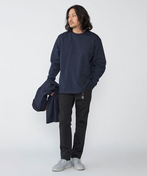 SHIPS(シップス)の「SHIPS: 鹿の子 ダブルフェイス クルーネック ロングスリーブ Tシャツ (ロンT)(Tシャツ/カットソー・メンズ・ベージュ/ネイビー/ブラック・SMALL/MEDIUM/LARGE/X-LARGE)」の15枚目の写真