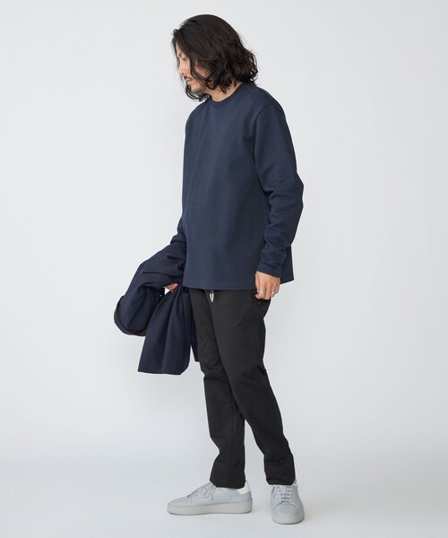 SHIPS(シップス)の「SHIPS: 鹿の子 ダブルフェイス クルーネック ロングスリーブ Tシャツ (ロンT)(Tシャツ/カットソー・メンズ・ベージュ/ネイビー/ブラック・SMALL/MEDIUM/LARGE/X-LARGE)」の16枚目の写真