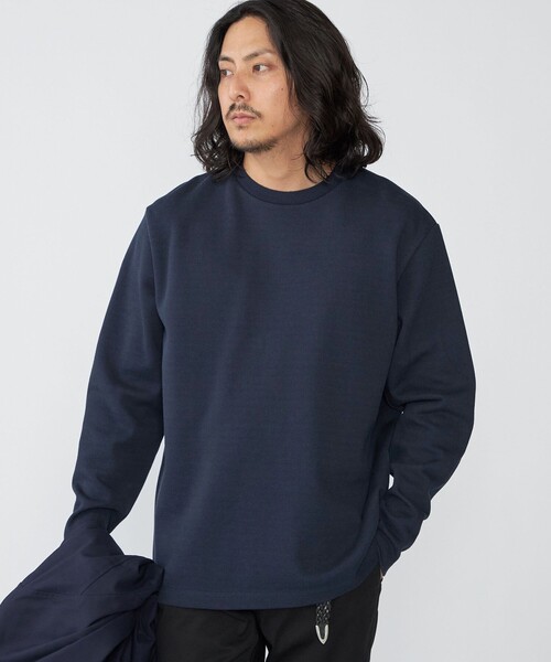 SHIPS(シップス)の「SHIPS: 鹿の子 ダブルフェイス クルーネック ロングスリーブ Tシャツ (ロンT)(Tシャツ/カットソー・メンズ・ベージュ/ネイビー/ブラック・SMALL/MEDIUM/LARGE/X-LARGE)」の19枚目の写真