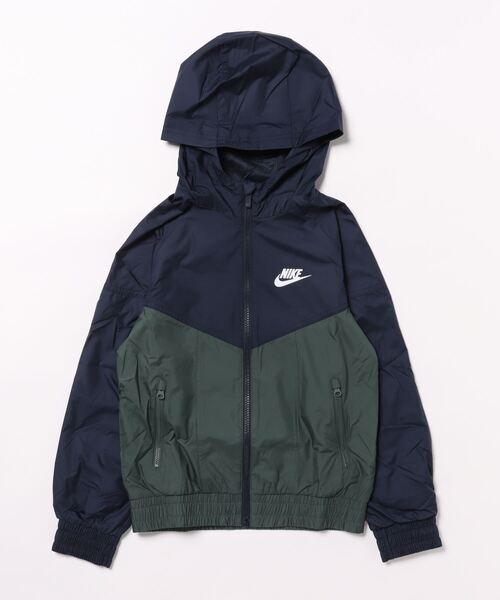 NIKE（ナイキ）の「《NIKEアパレル》ﾅｲｷ YTH NSW WR ﾌｰﾃﾞｨ ｼﾞｬｹｯﾄ（その他アウター・キッズ・ホワイト×グレー/ブラック/ネイビー×ホワイト/ブルーグリーン/パープル系その他/ホワイト×イエロー・140/130/160/150）」の4枚目の写真