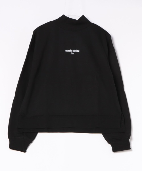 marie claire bis(マリクレール ビス)の「【別注】marie claire bis/マリ・クレール ビス ブランド ロゴ ワンポイント ハイネック 裏毛 長袖 スウェット トレーナー(スウェット・レディース・ブラック/アッシュグレー・M/L/LL)」の9枚目の写真
