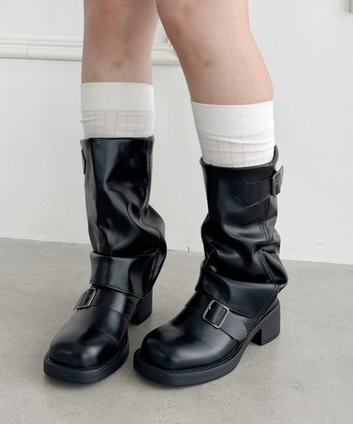SOLLON.(ソルロン)の「エンジニアカバーブーツ(ブーツ・レディース・ブラック/ブラウン・24.5cm/23.5cm/22.5cm)」の3枚目の写真