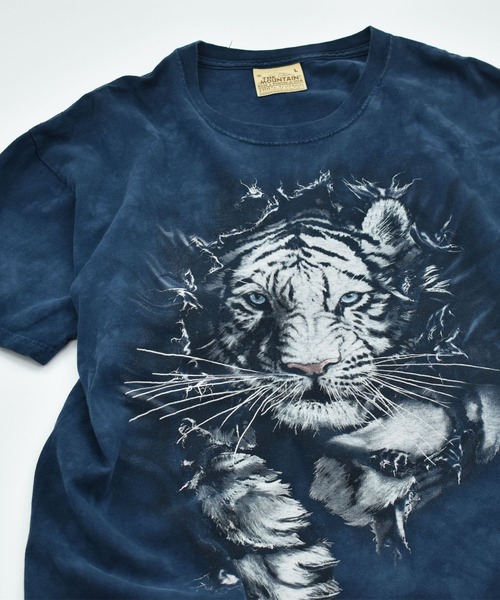 【ヴィンテージ古着】90’s THE MOUNTAIN 白虎 タイダイTシャツ（Tシャツ/カットソー）｜THE MOUNTAIN（ザマウンテン）